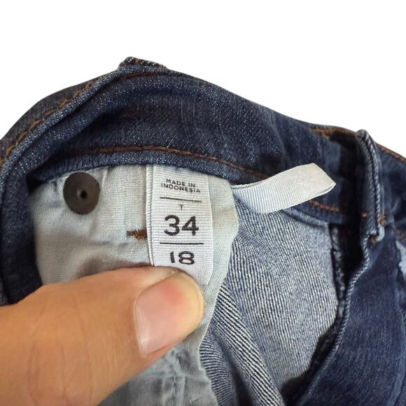 Made And Loved Loft Jeans Womens 18/34 Blue Denim Stretch High-Rise Skinny Leg - Picture 9 of 15